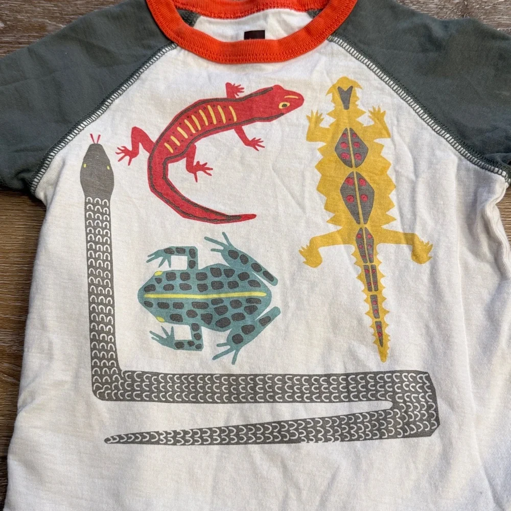Tea Collection Kids Reptile Tee -‎ Red, Yellow, Green